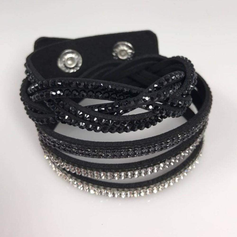 Black Braided Wrap Bracelet